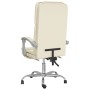 Silla de oficina reclinable masaje cuero sintético color crema en Sillas de oficina | Comprar online en Foru.es