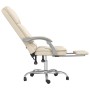 Silla de oficina reclinable masaje cuero sintético color crema en Sillas de oficina | Comprar online en Foru.es