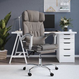 Silla de oficina reclinable con masaje tela gris taupé en Sillas de oficina | Comprar online en Foru.es