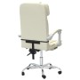 Silla de oficina reclinable masaje cuero sintético color crema en Sillas de oficina | Comprar online en Foru.es