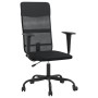 Silla de oficina altura ajustable tela malla y cuero PE negro en Sillas de oficina | Comprar online en Foru.es