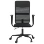 Silla de oficina altura ajustable tela malla y cuero PE negro en Sillas de oficina | Comprar online en Foru.es