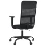 Silla de oficina altura ajustable tela malla y cuero PE negro en Sillas de oficina | Comprar online en Foru.es