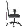 Silla de oficina altura ajustable tela malla y cuero PE negro en Sillas de oficina | Comprar online en Foru.es