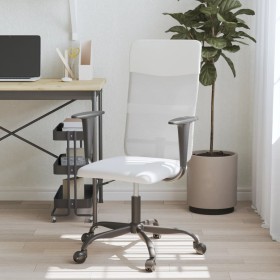 Silla de oficina altura ajustable tela malla y cuero PE blanco en Sillas de oficina | Comprar online en Foru.es
