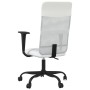Silla de oficina altura ajustable tela malla y cuero PE blanco en Sillas de oficina | Comprar online en Foru.es