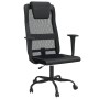Silla de oficina altura ajustable tela malla y cuero PE negro en Sillas de oficina | Comprar online en Foru.es