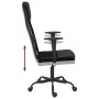 Silla de oficina altura ajustable tela malla y cuero PE negro en Sillas de oficina | Comprar online en Foru.es