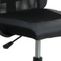 Silla de oficina altura ajustable tela malla y cuero PE negro en Sillas de oficina | Comprar online en Foru.es