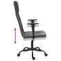 Silla de oficina altura ajustable tela malla y cuero PE gris en Sillas de oficina | Comprar online en Foru.es