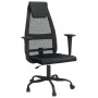 Silla de oficina altura ajustable tela malla y cuero PE negro en Sillas de oficina | Comprar online en Foru.es