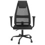 Silla de oficina altura ajustable tela malla y cuero PE negro en Sillas de oficina | Comprar online en Foru.es