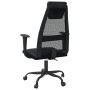 Silla de oficina altura ajustable tela malla y cuero PE negro en Sillas de oficina | Comprar online en Foru.es
