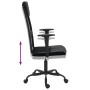 Silla de oficina altura ajustable tela malla y cuero PE negro en Sillas de oficina | Comprar online en Foru.es