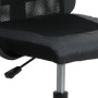 Silla de oficina altura ajustable tela malla y cuero PE negro en Sillas de oficina | Comprar online en Foru.es