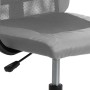 Silla de oficina altura ajustable tela malla y cuero PE gris en Sillas de oficina | Comprar online en Foru.es
