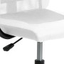 Silla de oficina altura ajustable tela malla y cuero PE blanco en Sillas de oficina | Comprar online en Foru.es