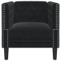 Sillón Chesterfield de terciopelo negro en Sofás | Comprar online en Foru.es