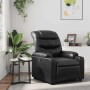 Sillón reclinable de cuero sintético negro en Sillones | Comprar online en Foru.es