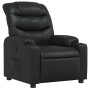Sillón reclinable de cuero sintético negro en Sillones | Comprar online en Foru.es