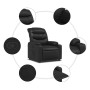 Sillón reclinable de cuero sintético negro en Sillones | Comprar online en Foru.es