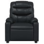 Sillón reclinable de cuero sintético negro en Sillones | Comprar online en Foru.es