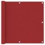 Toldo para balcón tela oxford rojo 90x600 cm en Sombrillas | Comprar online en Foru.es