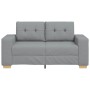 Sofá Loveseat gris claro 120 cm de tela en Sofás | Comprar online en Foru.es