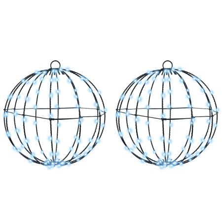 Bola con 192 LED 2 pcs frío 30 cm Metal en Decoración Festiva y Estacional | Comprar online en Foru.es
