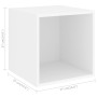 Armario de pared madera contrachapada blanco 37x37x37 cm en Estanterías | Comprar online en Foru.es
