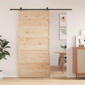 Puerta de granero madera maciza de pino 100x208 cm en Puertas | Comprar online en Foru.es