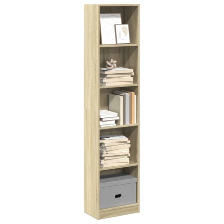 Estantería de madera de ingeniería roble Sonoma 40x24x176 cm en Librerías y estanterías | Comprar online en Foru.es