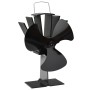 Ventilador de estufa accionado por calor 3 aspas negro de vidaXL, Ventiladores para chimeneas de leña - Ref: Foro24-51240, Pr...