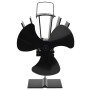 Ventilador de estufa accionado por calor 3 aspas negro de vidaXL, Ventiladores para chimeneas de leña - Ref: Foro24-51240, Pr...