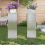 Soporte de plantas 2 pcs Plateado 24 x 24 x 75 cm en Soportes para macetas | Comprar online en Foru.es