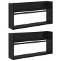 Estante de revistas 2 pcs Roble Negro 60 x 12 x 30 cm en Revisteros | Comprar online en Foru.es
