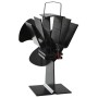Ventilador de estufa accionado por calor 3 aspas negro de vidaXL, Ventiladores para chimeneas de leña - Ref: Foro24-51240, Pr...