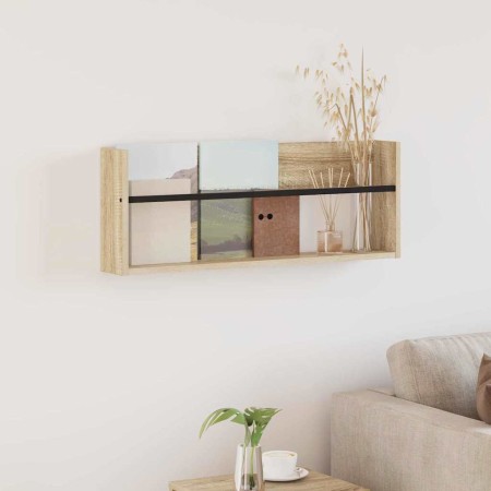 Estante de revistas con estante Roble Sonoma 80 x 12 x 30 cm en Revisteros | Comprar online en Foru.es