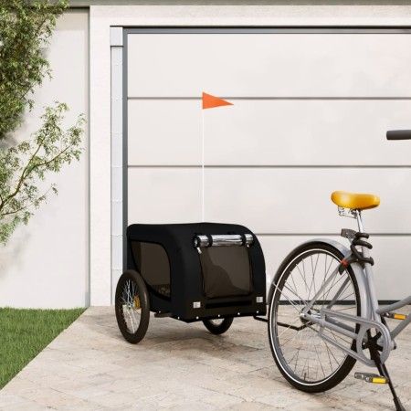 Remolque de bicicleta mascotas hierro tela Oxford negro de vidaXL, Cochecitos para mascotas - Ref: Foro24-94010, Precio: 118,...