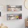 Estante de revistas 2 pcs Gris Sonoma 80 x 12 x 30 cm en Revisteros | Comprar online en Foru.es
