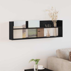 Estante de revistas con estante Roble Negro 100 x 12 x 30 cm en Revisteros | Comprar online en Foru.es