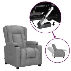 Sillón elevable cuero sintético gris en Sillones | Comprar online en Foru.es
