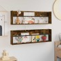 Estante de revistas 2 pcs Roble ahumado 100 x 12 x 30 cm en Revisteros | Comprar online en Foru.es