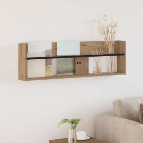 Estante de revistas Roble artesanal 100 x 12 x 30 cm en Revisteros | Comprar online en Foru.es