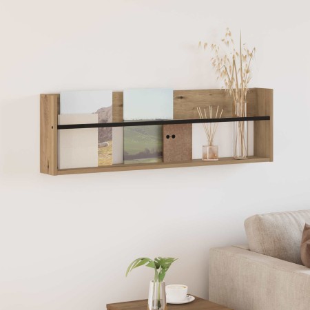 Estante de revistas Roble artesanal 100 x 12 x 30 cm en Revisteros | Comprar online en Foru.es