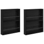 Estante de revistas 2 pcs Roble Negro 60 x 12 x 70 cm en Revisteros | Comprar online en Foru.es