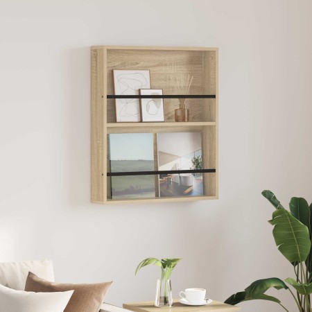 Estante de revistas con estante Roble Sonoma 60 x 12 x 70 cm en Revisteros | Comprar online en Foru.es