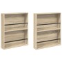 Estante de revistas 2 pcs Roble Sonoma 60 x 12 x 70 cm en Revisteros | Comprar online en Foru.es