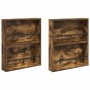 Estante de revistas 2 pcs Roble ahumado 60 x 12 x 70 cm en Revisteros | Comprar online en Foru.es