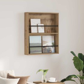 Estante de revistas con estante Roble artesanal 60 x 12 x 70 cm en Revisteros | Comprar online en Foru.es